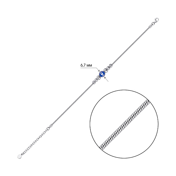 Браслет из серебра с эмалью (арт. 7509/4614ес) – изображение 2