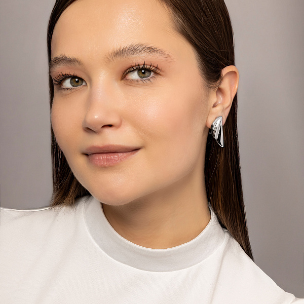 Серьги из белого золота Francelli (арт. 1091850б) – изображение 3