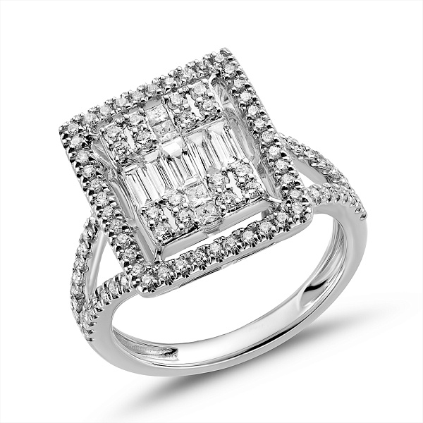 Золотое кольцо с бриллиантами (арт. К28157080б) – изображение 1