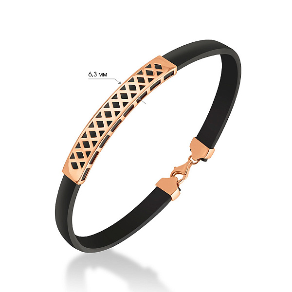 Браслет з каучуку з золотими вставками (арт. 326281) – зображення 4