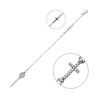 Золотий браслет Розарій з перлами (арт. 322377бпрлб)