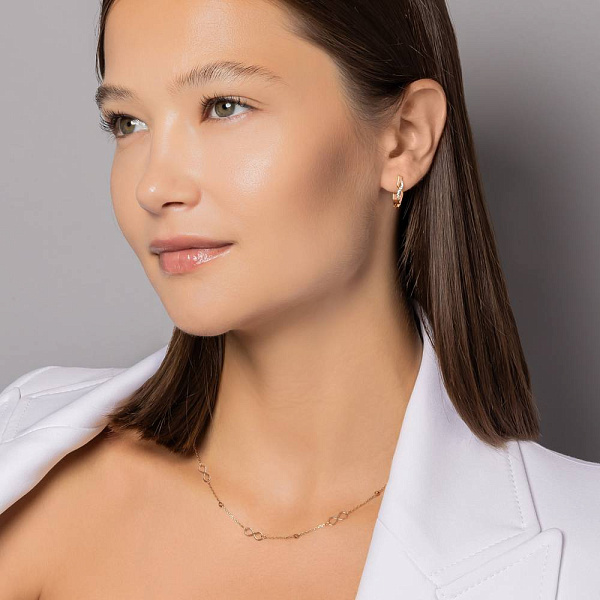 Колье Бесконечность из красного золота (арт. 352766) – изображение 3