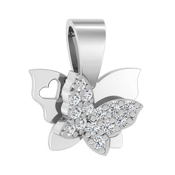 Золота підвіска Метелик з фіанітами (арт. 440408б) – зображення 1