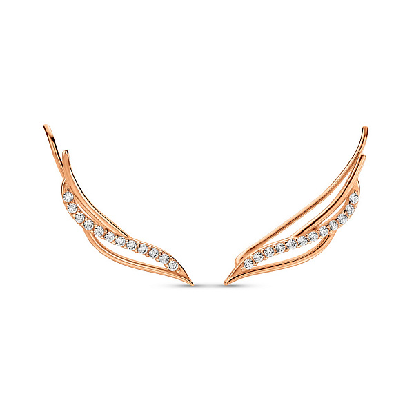 Золотые серьги клаймберы (арт. 2106184101) – изображение 2