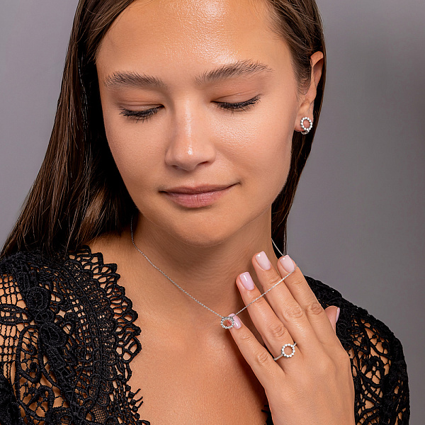 Золоті сережки з діамантами (арт. С011538040б) – зображення 4