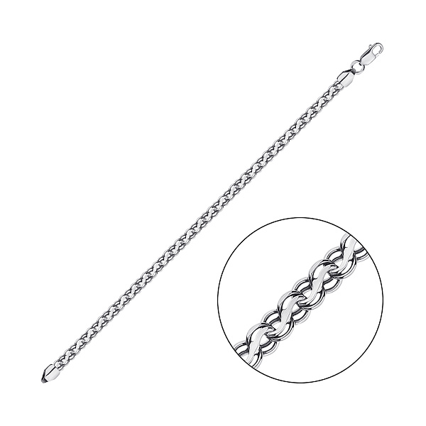 Браслет из серебра плетения Ручеек (арт. 7909/2076/1-ч) – изображение 1