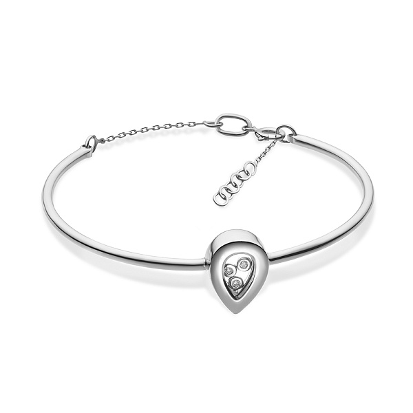 Золотой женский браслет "Капелька" с фианитами (арт. 323437б) – изображение 1