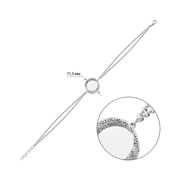Браслет з білого золота Francelli (арт. 326734б) – зображення 5