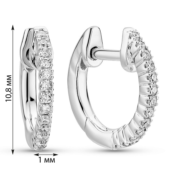 Золотые серьги с бриллиантами (арт. С341458010б) – изображение 2