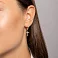 Золотые серьги-подвески с фианитами (арт. 1091550) – изображение 2