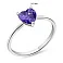 Срібна каблучка з аметистом (арт. 7501/618Акп) – зображення 2