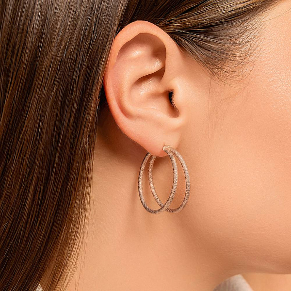 Золотые серьги без камней (арт. 1091896/30) – изображение 3