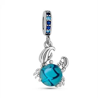 Серебряный шарм Краб (арт. 7903/4360аг)