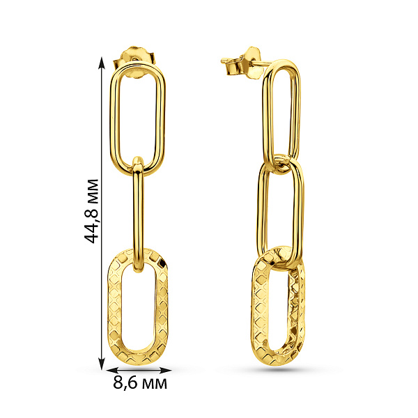 Серьги из желтого золота Francelli (арт. 1091679ж) – изображение 3
