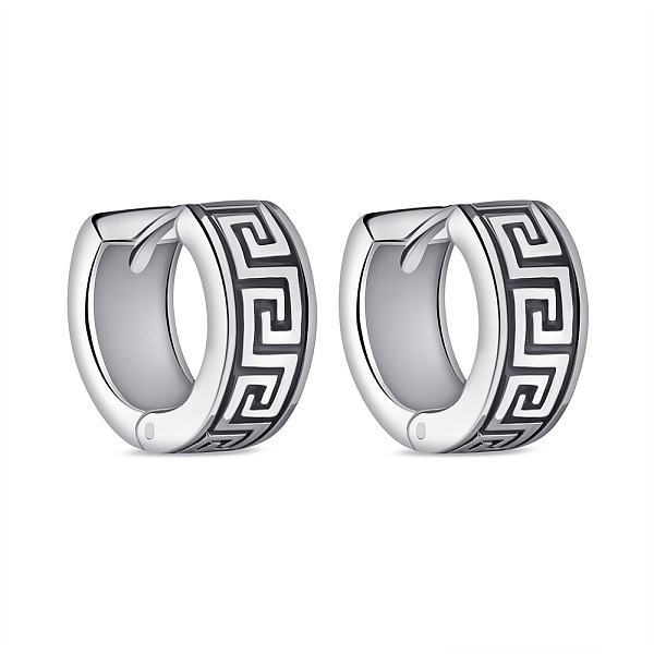 Серебряные серьги без камней (арт. 7902/9786/15) – изображение 1