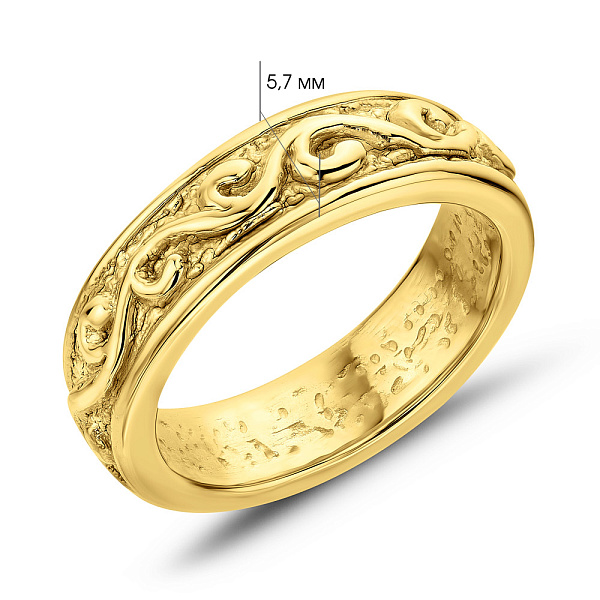 Золотое кольцо в желтом цвете металла  Francelli (арт. 155740ж) – изображение 6