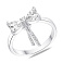 Серебряное кольцо бант с фианитами (арт. 7501/8852) – изображение 1