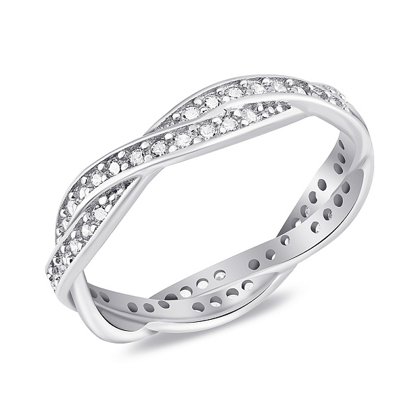 Серебряное кольцо с россыпью из фианитов (арт. 7501/8013) – изображение 1