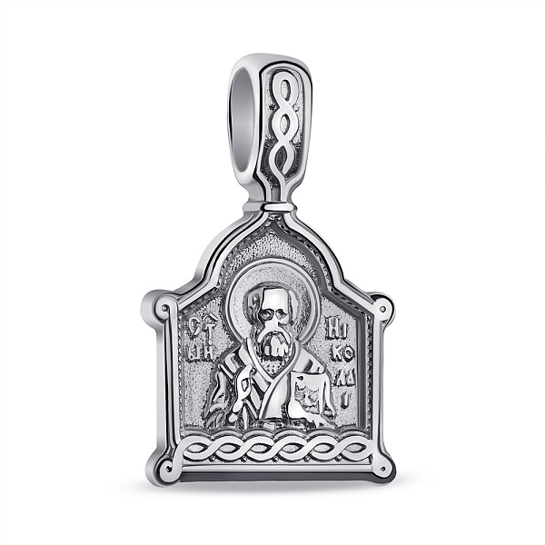 Срібна ладанка Миколай Чудотворець (арт. 7517/926) – зображення 1