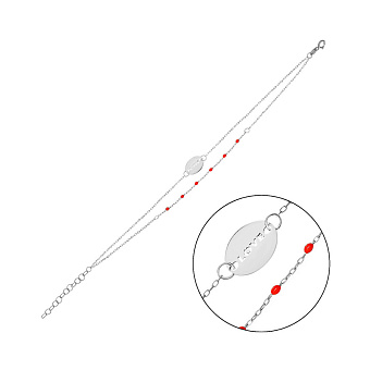 Фото Золотий браслет в білому кольорі металу (арт. 324878/10бек)