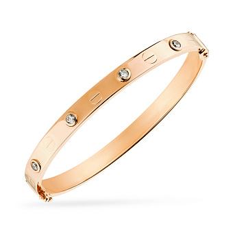 Браслет-скоба из красного золота (арт. 324119/6)