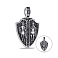 Серебряный двухсторонний подвес (арт. 7903/239пю) – изображение 1