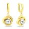 Серьги-подвески из желтого и белого золота (арт. 1091100жб) – изображение 1