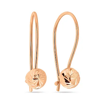 Детские золотые серьги с алмазной гранью (арт. 108122/2)