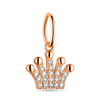 Фото Подвес из золота Корона с фианитами (арт. 424236)