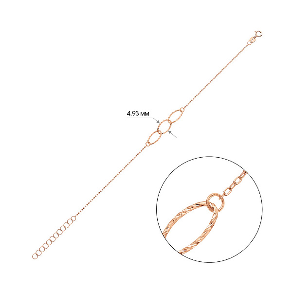 Браслет з червоного золота (арт. 326939) – зображення 3