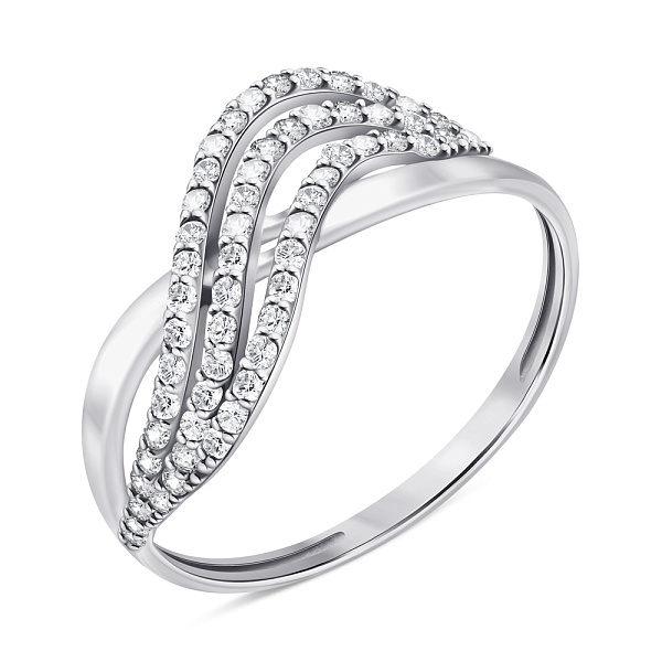 Серебряное кольцо с фианитами (арт. 7501/1349К) – изображение 1