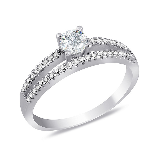 Серебряное кольцо с фианитами (арт. 7501/7067) – изображение 1