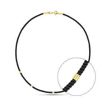 Шовковий шнурок з золотими вставками (арт. 360144ж)