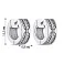 Серебряные серьги-кольца с фианитами (арт. 7502/9117/15) – изображение 2