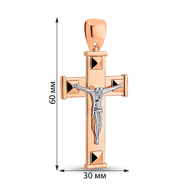 Крестик из золота с распятием (арт. 500695/2) – изображение 3