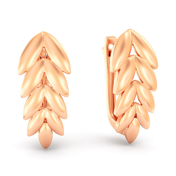 Сережки з червоного золота Колосок (арт. 111282) – зображення 1
