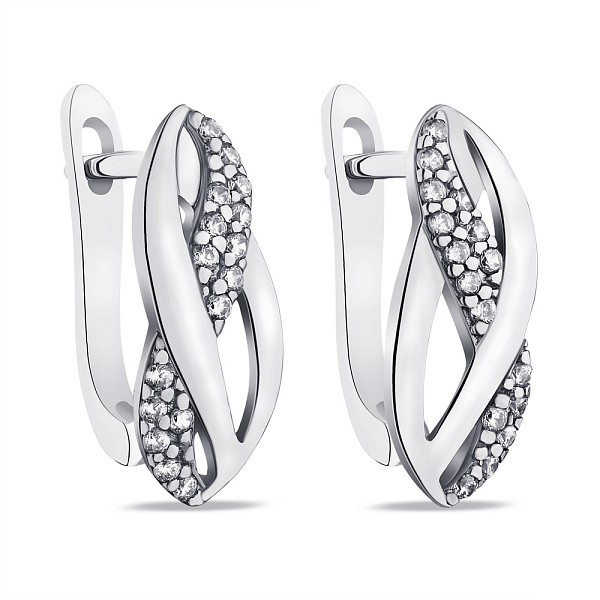 Серьги из серебра с фианитами (арт. 7502/25083р) – изображение 1