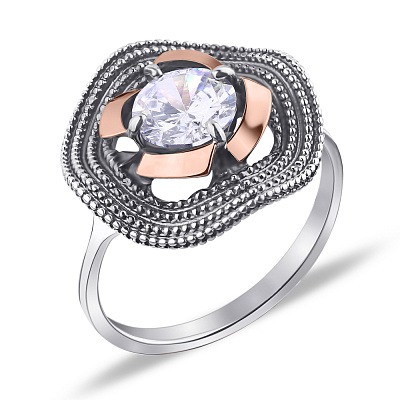 Серебряное кольцо с фианитом (арт. 7201/291кп)