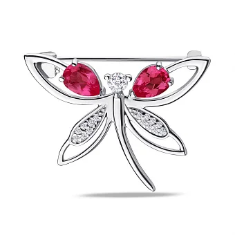 Срібна брошка Бабка (арт. 7505/581Рбп)