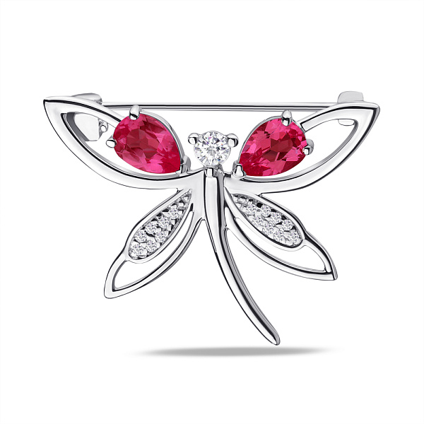 Срібна брошка Бабка (арт. 7505/581Рбп) – зображення 1