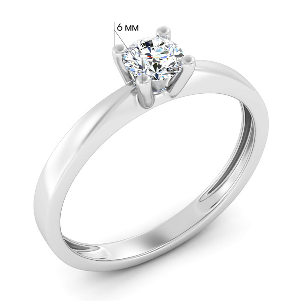 Каблучка з білого золота з діамантом (арт. К01108907146б) – зображення 5