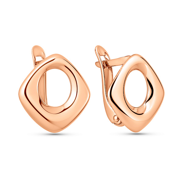 Серьги из красного золота без камней (арт. 470818) – изображение 1
