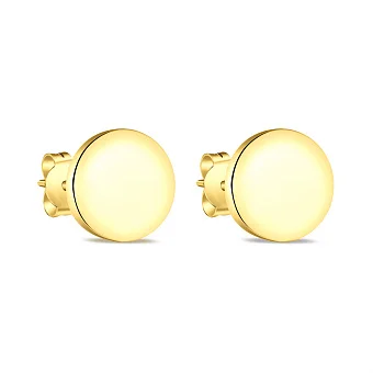 Срібні сережки-пусети без каменів (арт. 7518/6416ж)