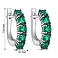 Серьги из серебра с зеленым кварцем  (арт. 7502/2291Пкз) – изображение 2