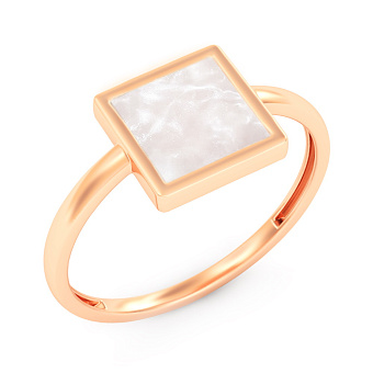 Золотое кольцо с эмалью (арт. 141217еп)