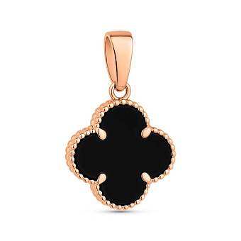 Кулон из красного золота с ониксом (арт. 441439/12о)