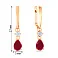 Серьги из красного золота с рубином и бриллиантами (арт. С011753р) – изображение 2