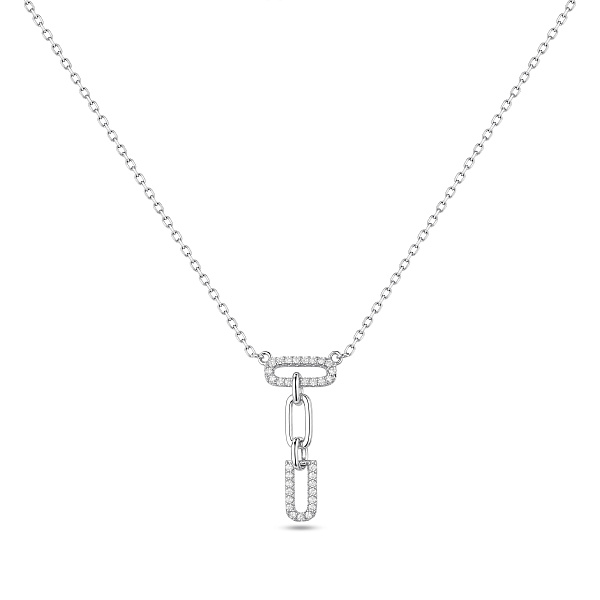 Серебряное колье с подвеской с фианитами (арт. 7507/2659) – изображение 1
