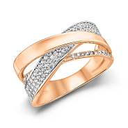 Золотое кольцо с фианитами (арт. 156182)