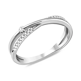 Золотое кольцо с фианитами Синергия (арт. 141094б)